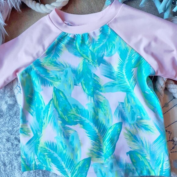 NWT Floatimini pink & blue 2 piece rashguard set - Picture 5 of 13